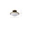 Nuvo Lafayette 1-Light Flush 14 in. Matte Black/Natural Brass White Opal Glass 60/7905 - alternate 3